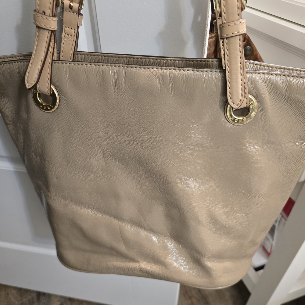 Michael Kors Taupe Leather Shoulder Bag - Picture 2 of 6